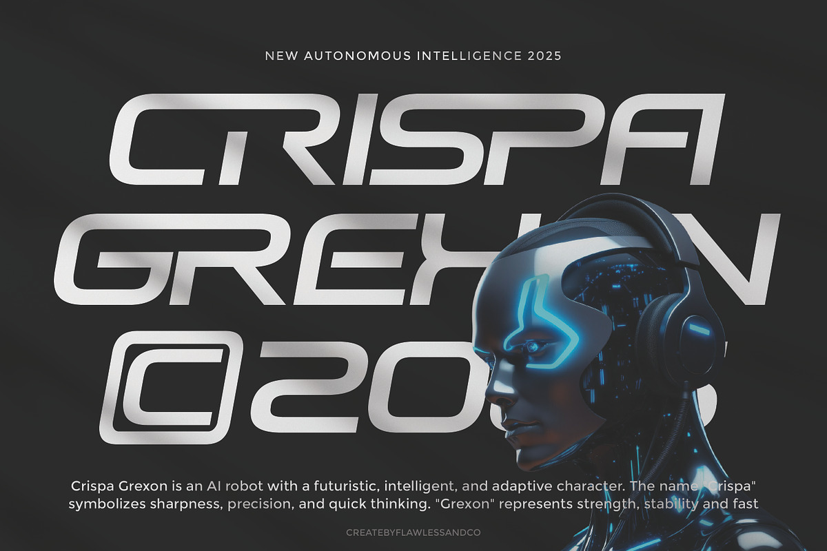 Zutron - Futuristic Display Font, a Font by Flawless And Co (Photo 4 of 10)
