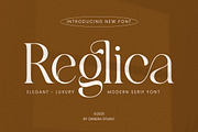 Reglica - Modern Elegant Luxury, a Serif Font by Qweera Studio (Thumbnail 1 of 12)