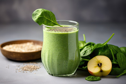 Healthy green smoothie with spinach,, a Photo by Iftikhar Alam