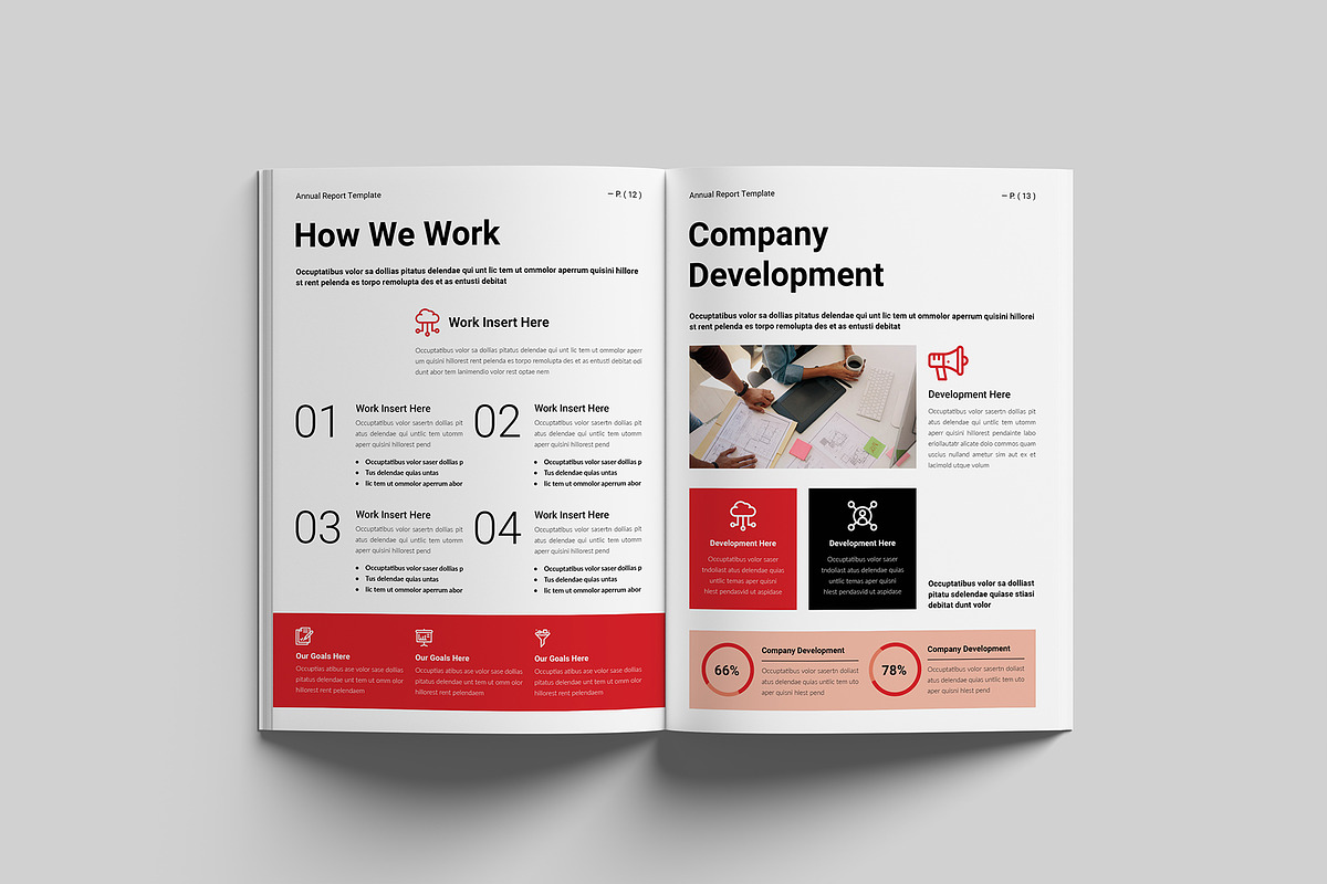 Annual Report Template, a Brochure Template by GoldenGrid Studio (Photo 6 of 10)