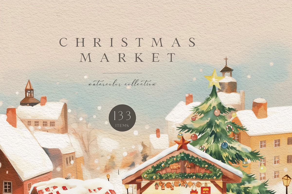 Christmas Market, a Seasonal Illustration by heyiamalice (Photo 15 of 15)