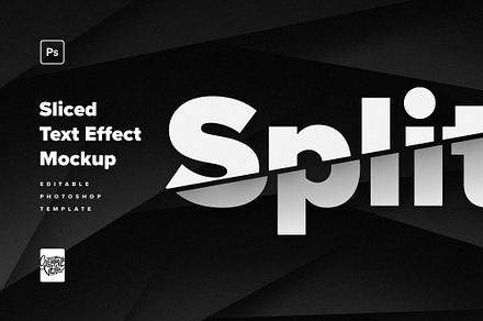 Split - Sliced Text Effect Mock-up