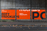 Six Din Poster Mockup Concrete Wall, an Advertising Mockup by pott.mockups (Thumbnail 1 of 2)