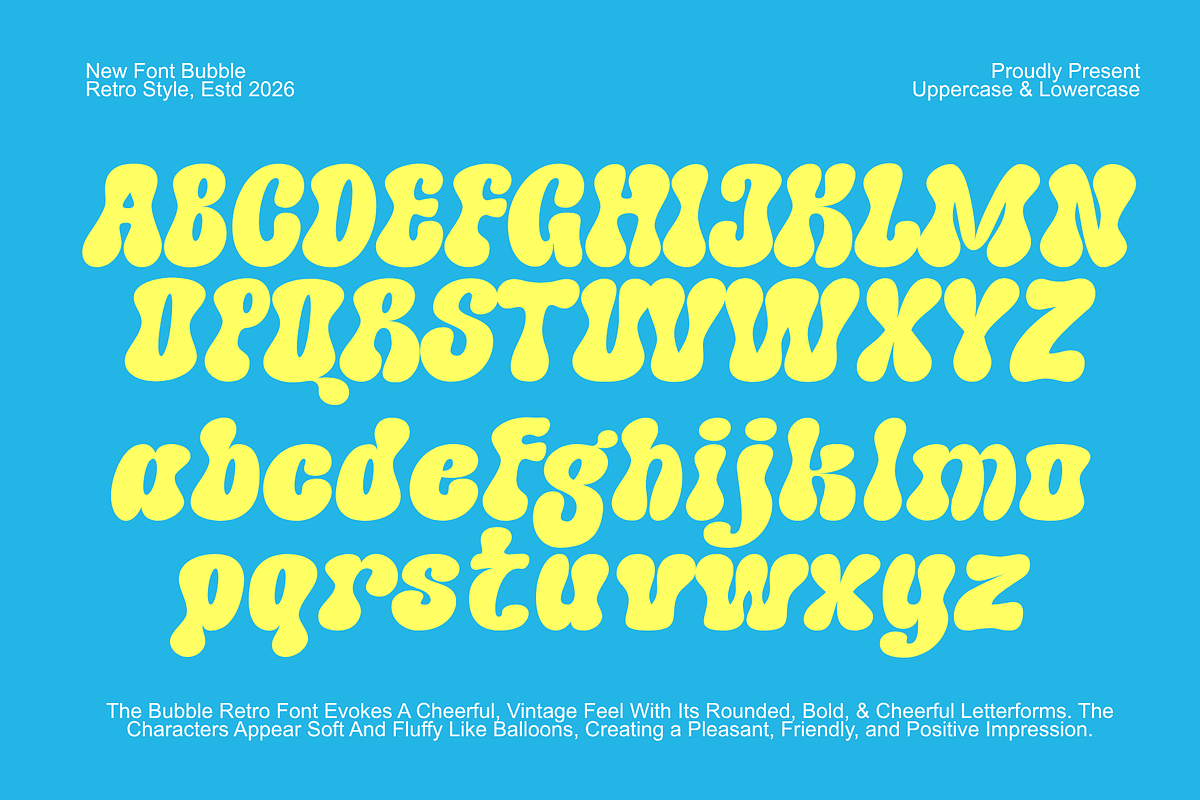 Meppid – Playful Retro Bubble Font, a Handwritten Font by MaikoHatta (Photo 4 of 8)