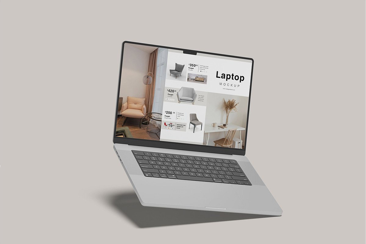 Laptop Screen Mockup, a Mockup by lamorastudio (Photo 7 of 11)