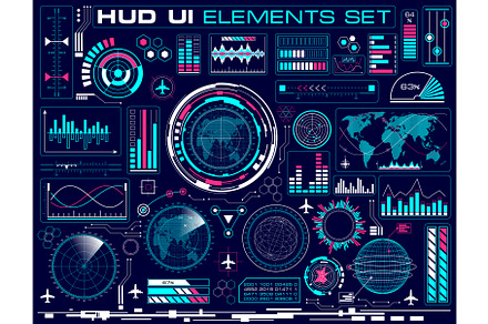 User Interface Elements Set. Vector