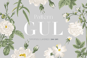 Gul, Detailed Bold Rose Prints!