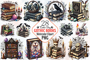 Gothic easter day books clipart, an Illustration by RobertsArt