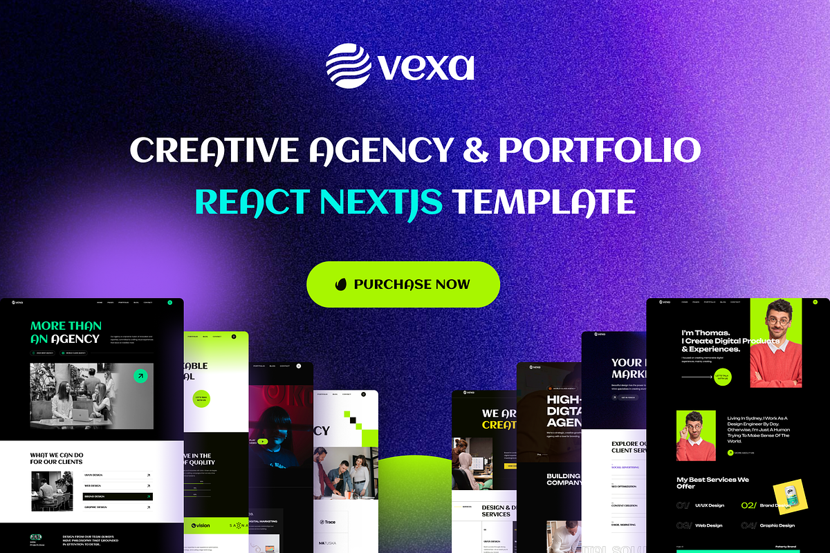 Vexa - Creative Portfolio NextJS, a React Template by AliThemes (Photo 1 of 9)
