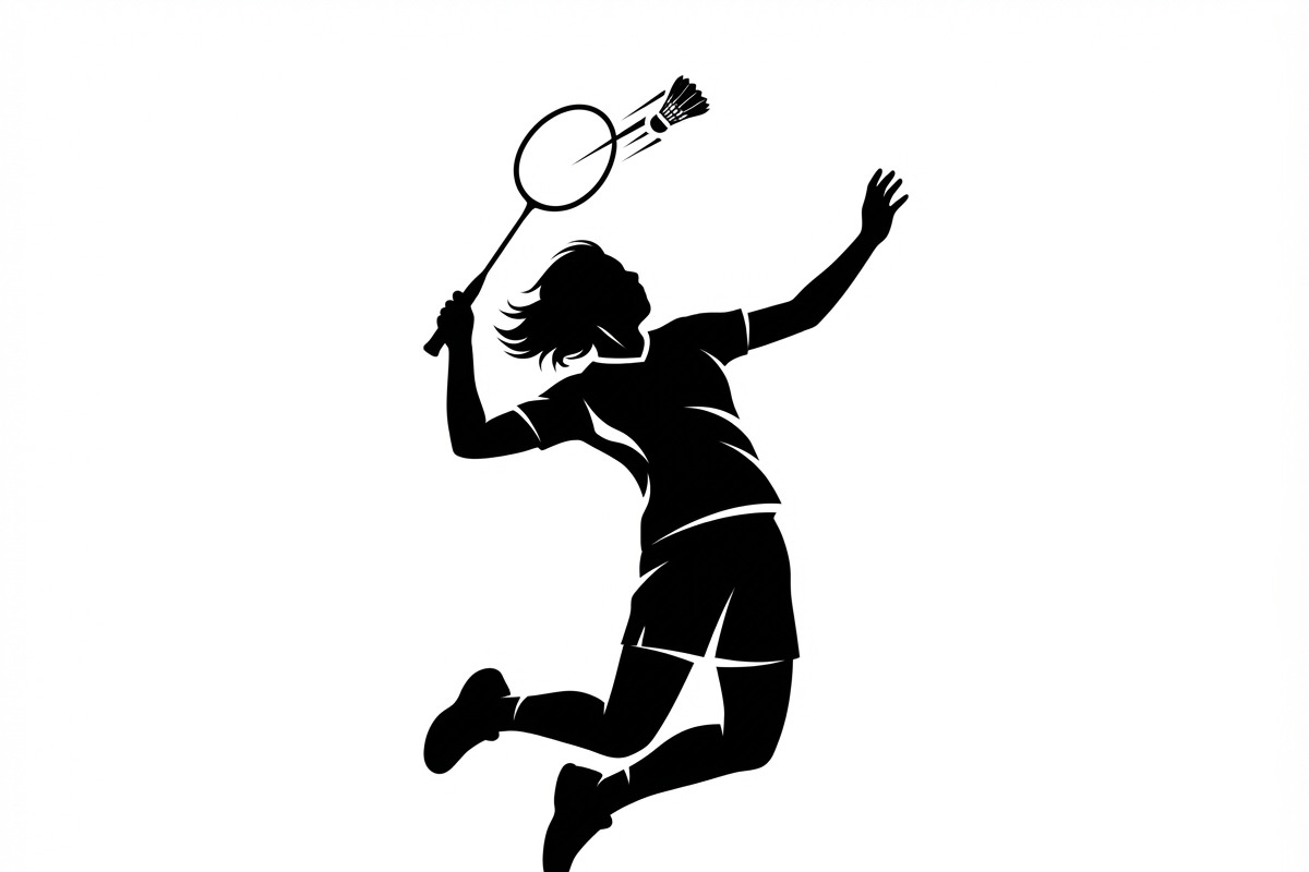 60 Badminton Player Smash Silhouette, a Person Illustration by Amazin_art (Photo 2 of 42)