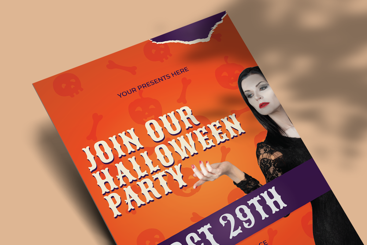 Halloween Party Flyer & Canva, a Flyer Template by Attype (Photo 5 of 5)