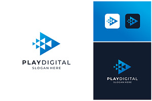 Video Play Button Digital Logo, a Branding & Logo Template by ika trisiana