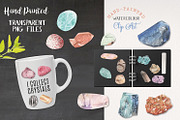 Crystals & Gems Watercolor 74 Set, an Illustration by Bloomella (Thumbnail 4 of 5)