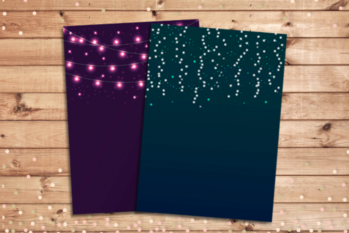 Party Lights Backgrounds EPS and JPG, a Card Template by Pixejoo (Photo 3 of 4)