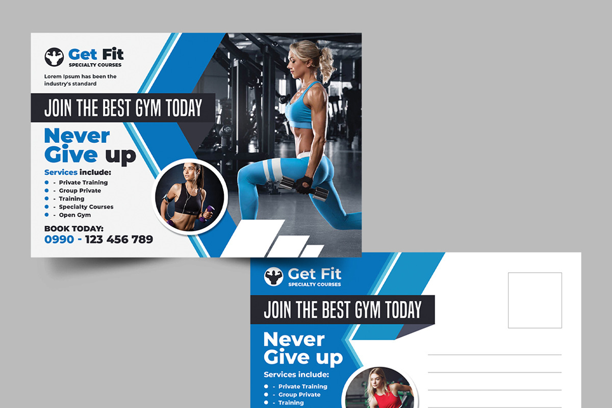 Fitness Postcards, a Card Template by AfzaalGraphics (Photo 3 of 3)