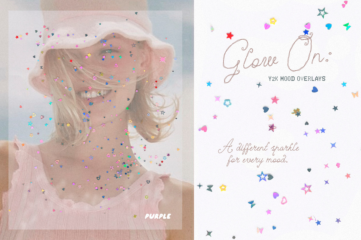 Glow On. Y2K Holographic Overlays, a Texture Graphic by Purple (Photo 6 of 16)