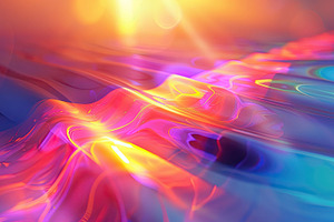 A digital artwork of flowing shapes, a Photo by LOGOCREATIVE