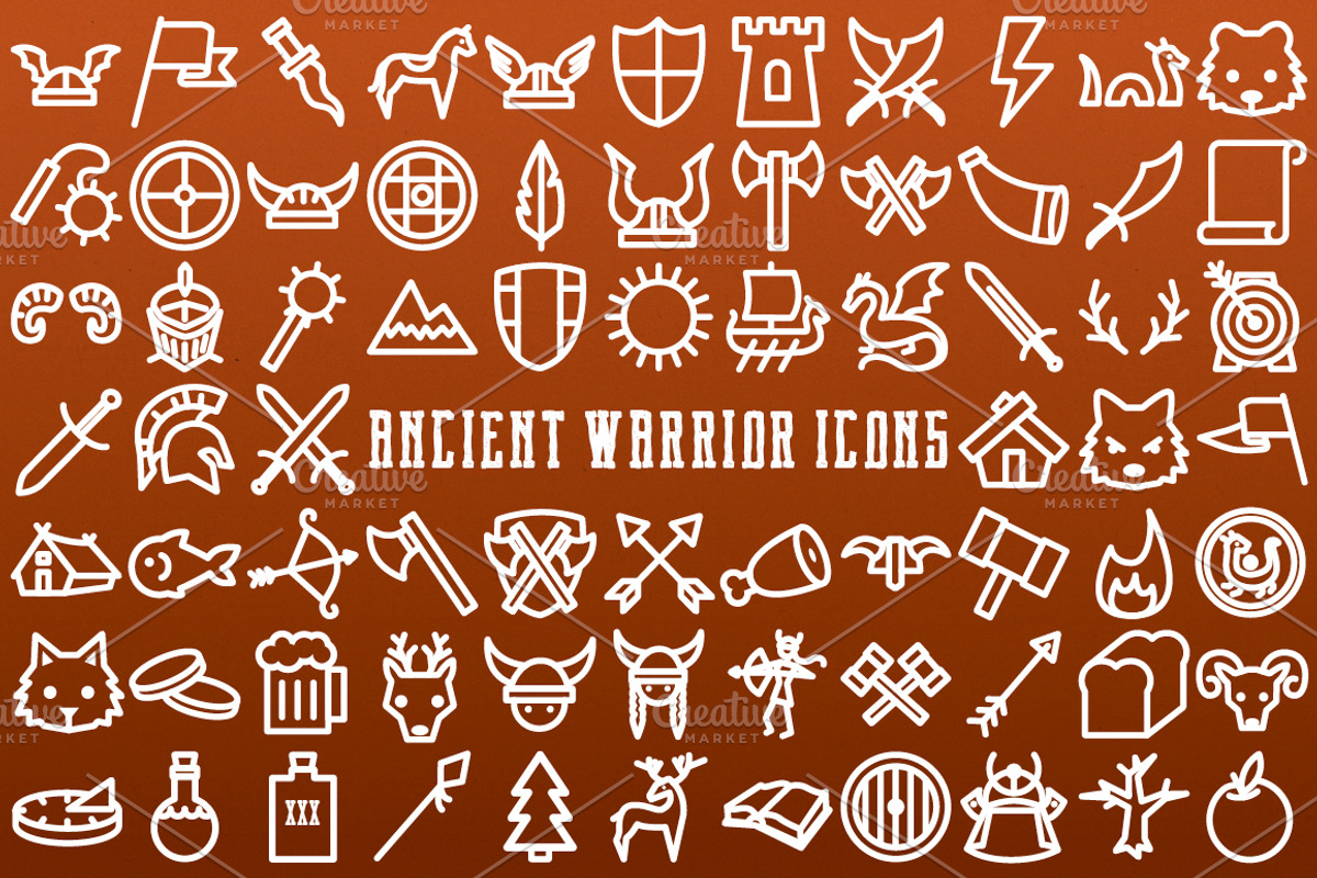 Ancient Warrior Icon Pack - 72 Icons, an Icon by Lemonade Pixel (Photo 4 of 4)
