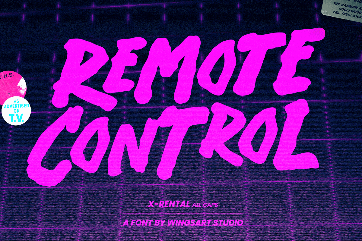 X-Rental - 1980s Retro Horror Font, a Handwritten Font by Wingsart Studio (Photo 10 of 15)