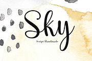 Sky Script, a Script Font by Genesis Lab (Thumbnail 1 of 7)