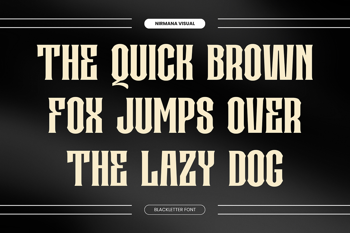 Arexa - Blackletter Logo Font, a Blackletter Font by Nirmana Visual (Photo 9 of 11)