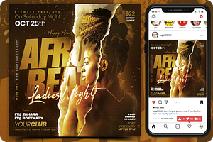 Afro Beat Flyer, a Flyer Template by regalDRAW