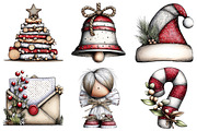 Neutral Rustic Christmas Clipart Bun, an Illustration by Daily.Designs (Thumbnail 3 of 5)