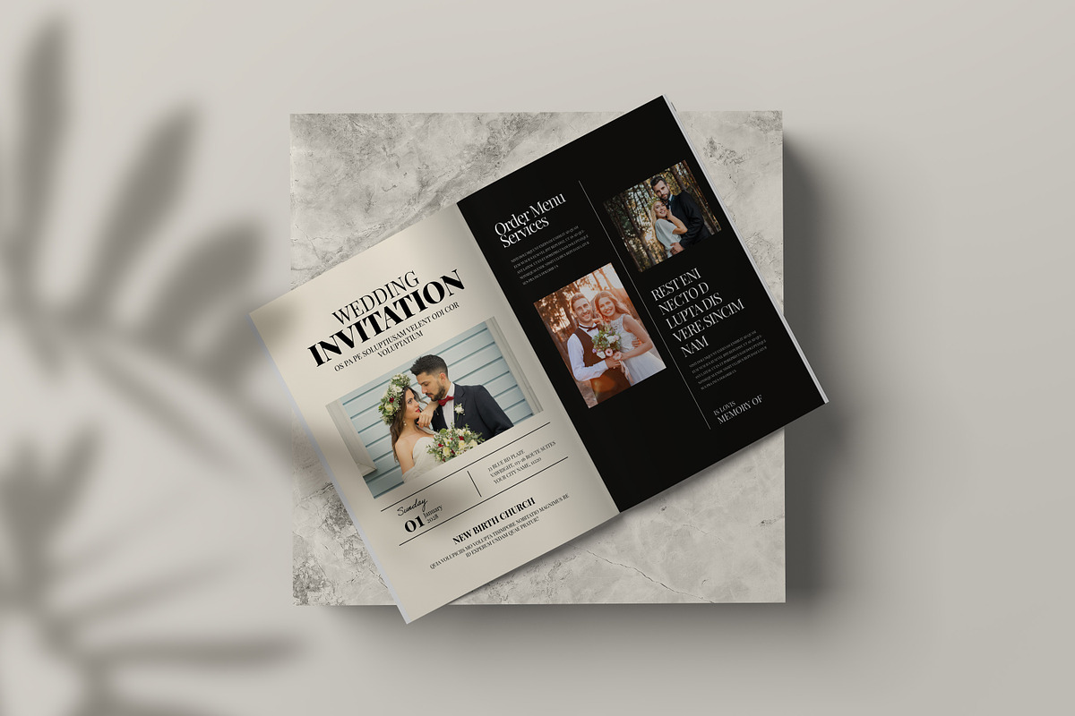 Funeral Program Template Cross, an Invitation Template by Creatiya Type (Photo 3 of 6)