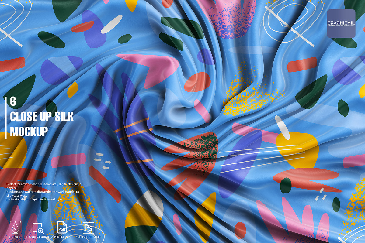 Silk Mockup | Fabric mockup, a Product Mockup by GraphicVil (Photo 1 of 9)