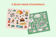 Camping Set Doodle Style, an Object Graphic by 35lab (Thumbnail 5 of 6)