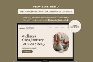 Yoga Coach Olivia Website Template