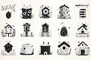Bee House Clipart Set, an Illustration by DreamCafeArt (Thumbnail 4 of 6)
