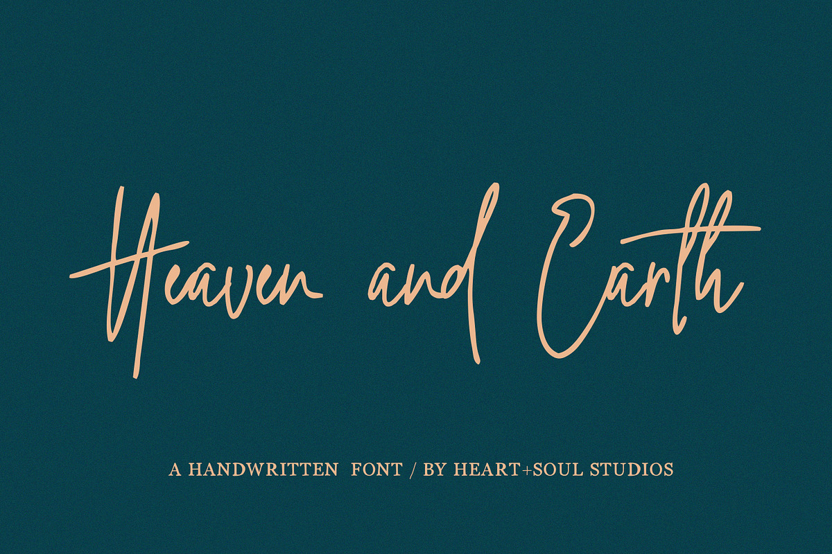 Heaven + Earth | Handwritten Font, a Script Font by Heart + Soul Studios (Photo 10 of 10)