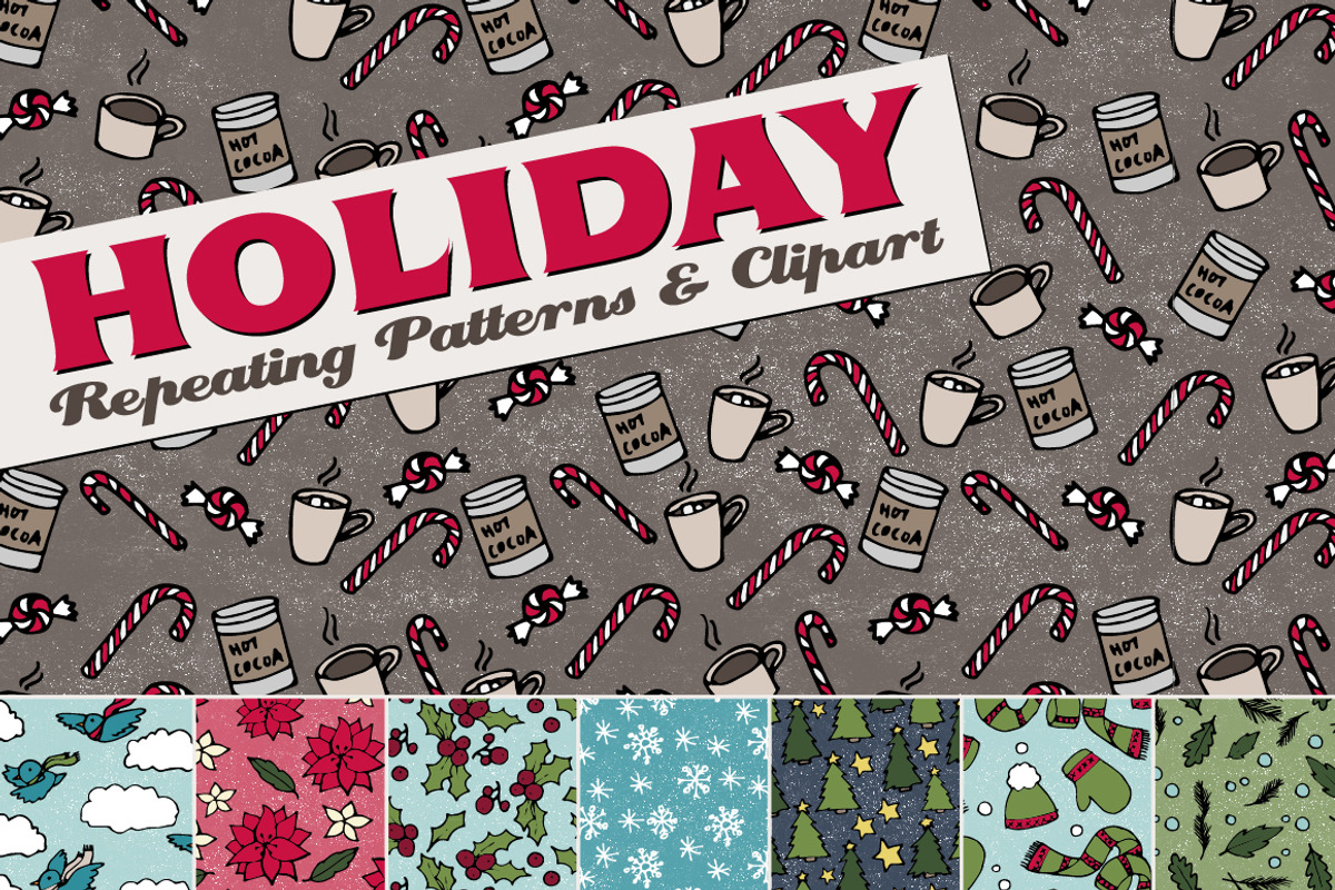 Holiday & Christmas Patterns/Clipart