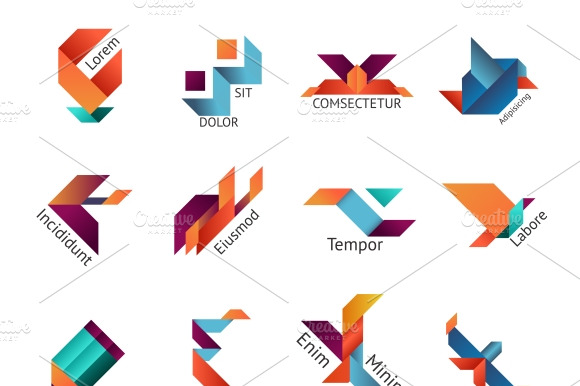 Origami Business Logo Set