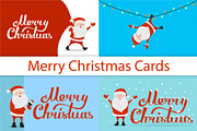 Merry Christmas Cards with Santa, a Social Media Template by Plaid4You (Thumbnail 1 of 5)