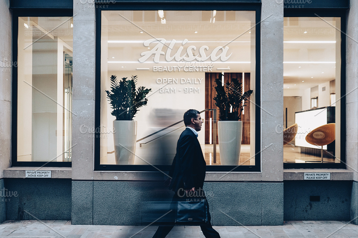 Store Front Signage  Mockup, an Advertising Mockup by Nahar_std (Photo 2 of 2)