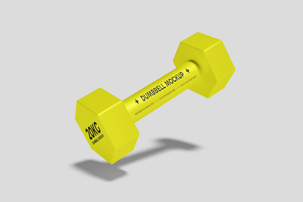 Dumbbell Mockup, a Merchandise Mockup by Cekal_std (Photo 2 of 4)