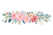 Watercolor Floral Bouquet Set, an Illustration by Creativeshirt (Thumbnail 9 of 11)