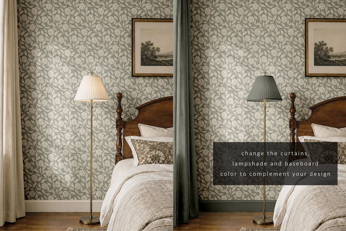 Elegant Bedroom Wallpaper Mockup, a Household Mockup by LinnestCreative (Photo 3 of 6)