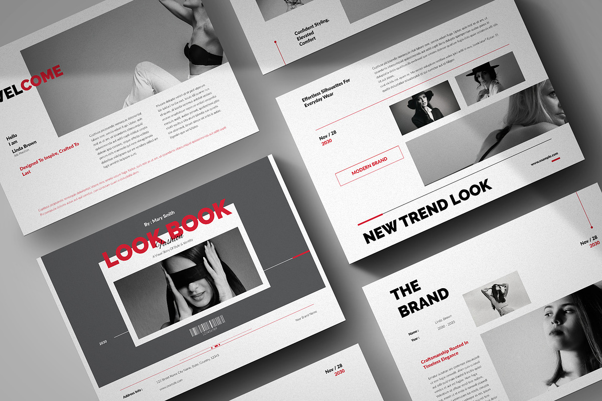 Fashion Lookbook Landscape Templates, a Brochure Template by Pixelpick (Photo 1 of 9)