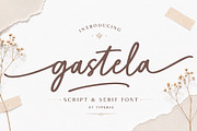 Gastela Brush Script Font with Swash, a Script Font by Typebae (Thumbnail 1 of 17)