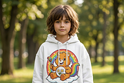 Bear holding Paintbrush Rainbow, a Shirt Mockup by Vector Stall (Thumbnail 4 of 16)