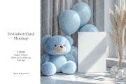 Boy baby shower invitation mockup PS, an Advertising Mockup by Blush Roses Print (Thumbnail 1 of 7)