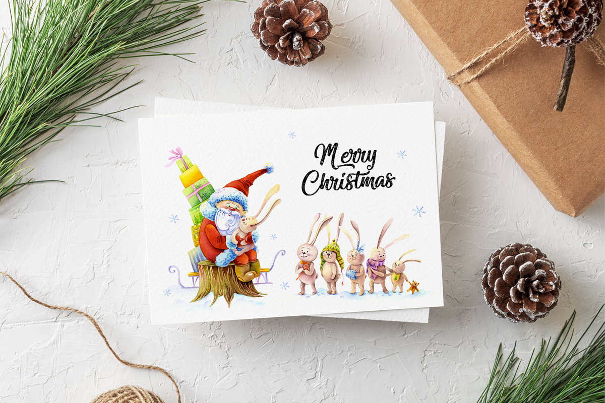 Christmas Greeting Card Template, a Card Template by ElephantArts (Photo 3 of 8)