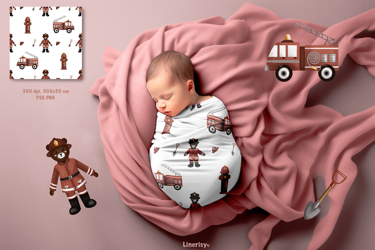 Fire station- children collection, an Animal Illustration by Linerisyart (Photo 13 of 15)