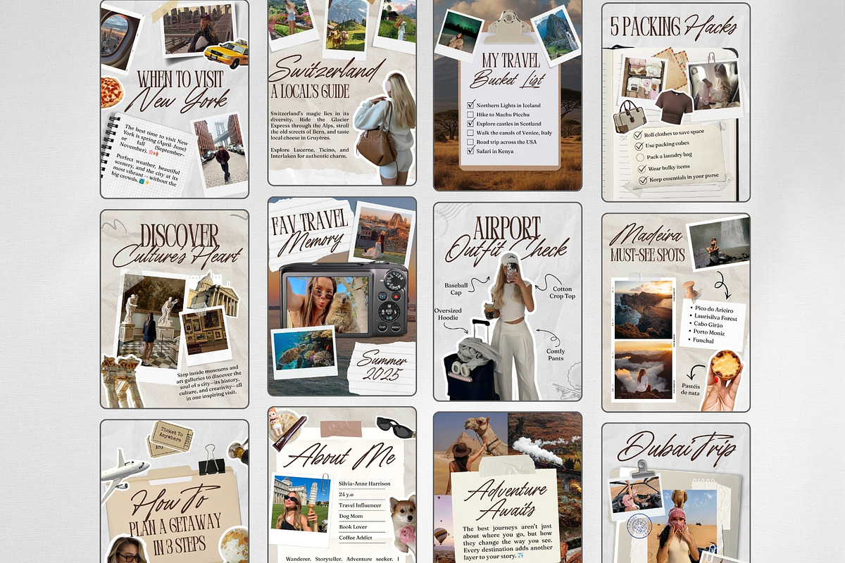 Travel Instagram Template, a Social Media Template by ZenSocialDesigns (Photo 2 of 9)