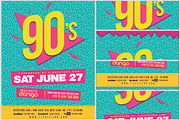 90s Party Flyer Template V2, a Flyer Template by FlyerHeroes (Thumbnail 3 of 4)