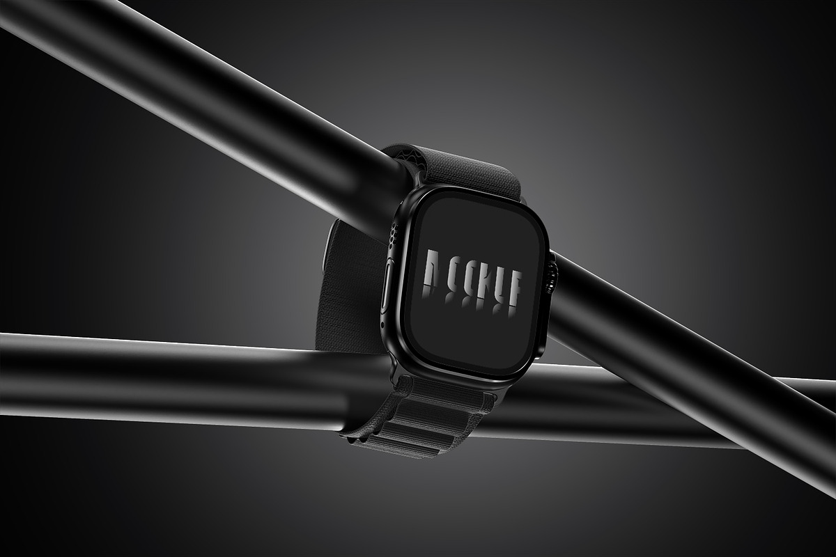 Apple Watch Ultra Mockup, a Wearable Device Mockup by pixelmock (Photo 12 of 17)