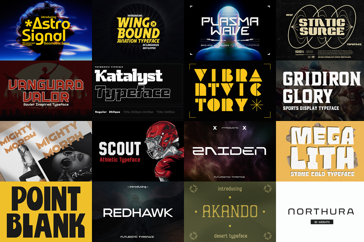 Military Font Bundle - 90 Fonts!, a Sans Serif Font by HipFonts (Photo 6 of 15)